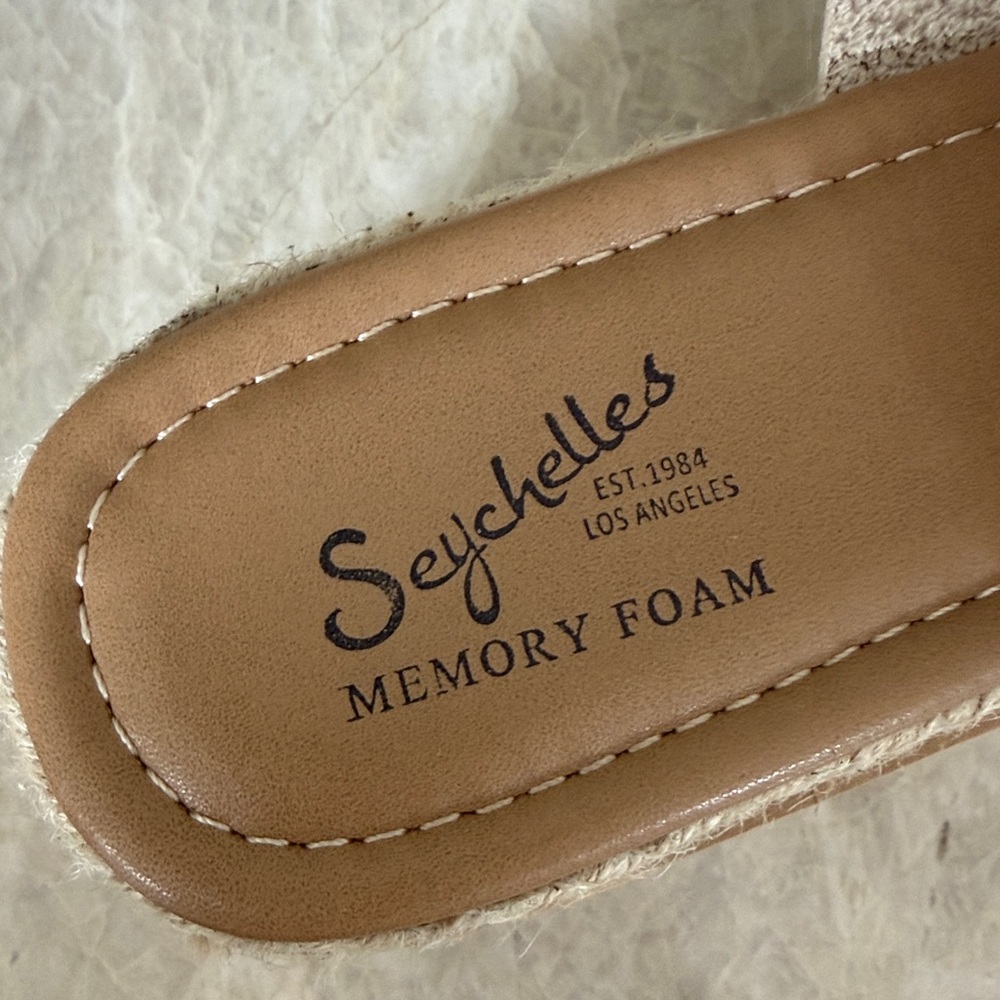 Seychelles Jaycie NWOT Cream Memory Foam Platform Sandals Buckle 8.5 - Picture 4 of 10